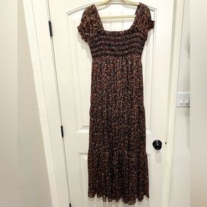 Buddy Love Maxi Dress with Smocked Top L